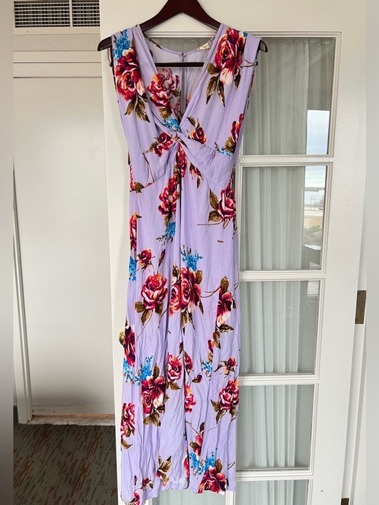 Altar'd State Dresses & Skirts - Altar'd State Purple Floral Maxi Dress with Twist Front